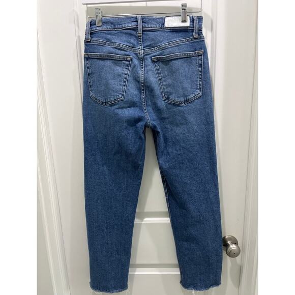 RE/DONE High-Rise Stovepipe Jeans with Raw-Edge Hem Sz 28 - Picture 10 of 11